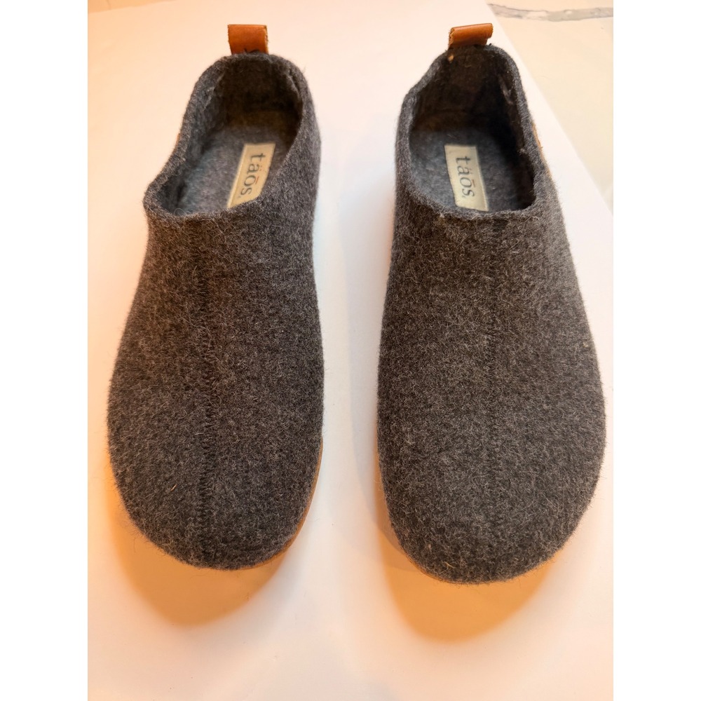 Taos Wooled Class Wool Clogs Womens 40 US 9 9.5 Gray Slip On Shoes